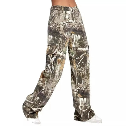 Trendy Camo Pocket Cargo Pants